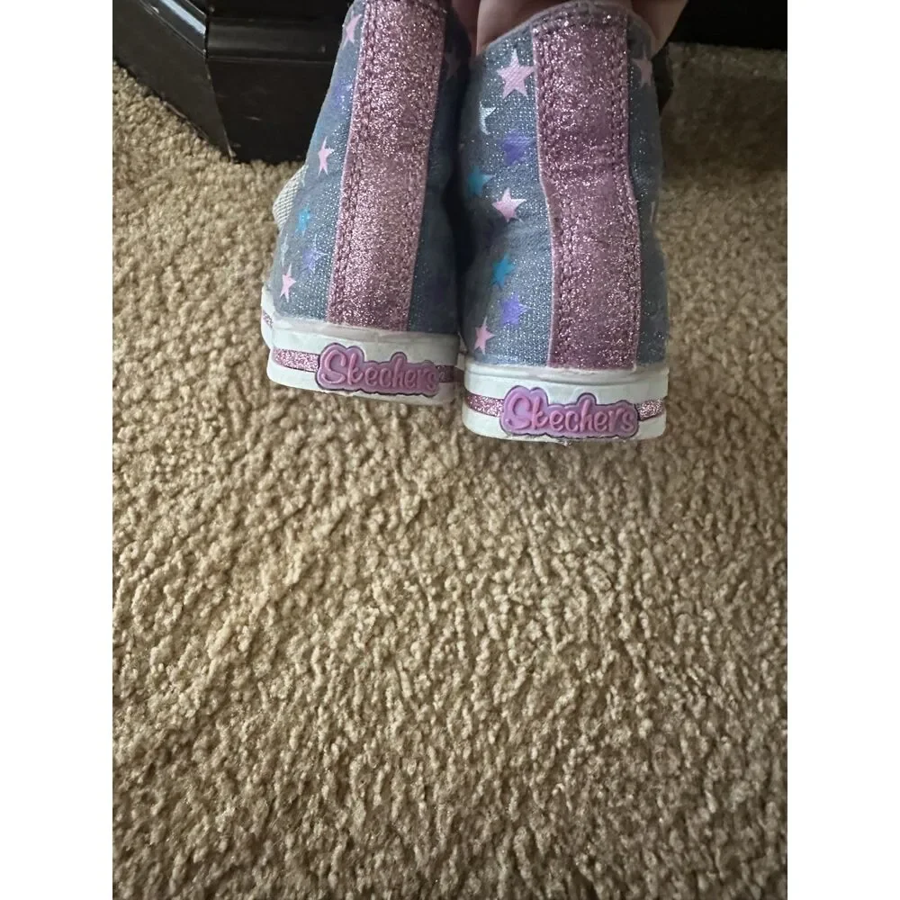 Sketchers Twinkle Toes Light-Up High Top Girl Sneakers Size 11
